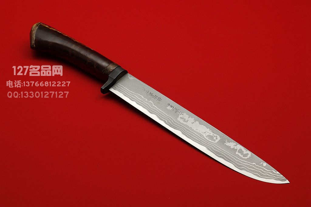 日本手工佐治武士Takeshi Saji白纸多层大马士革钢 樱花木