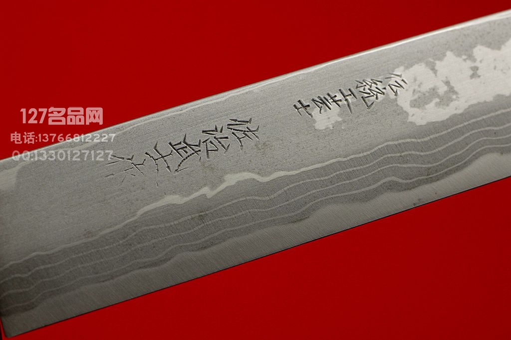 日本手工佐治武士Takeshi Saji白纸多层大马士革钢 樱花木