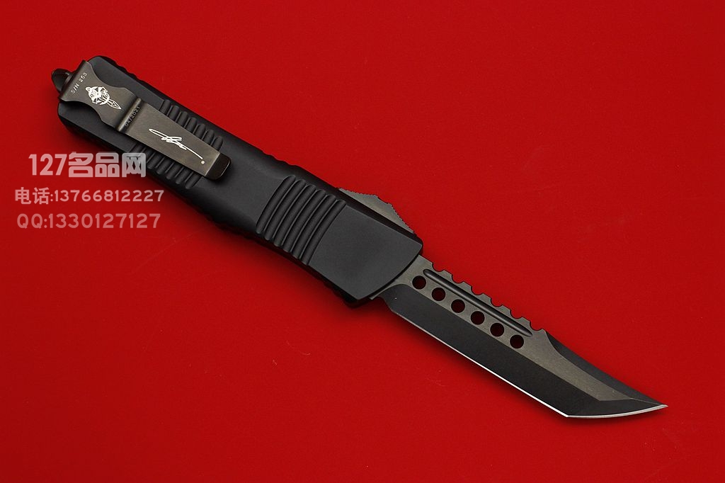 美国微技术Microtech  签名版地狱犬DLC涂层 小剑标