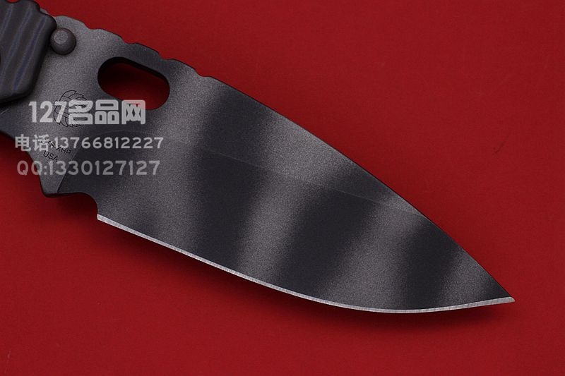 美国挺进者Strider SMF 虎纹涂层 7075铝弹坑柄战术折刀