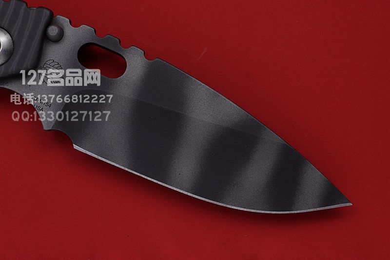 美国挺进者Strider SMF 虎纹涂层 双面烧钛柄战术折刀
