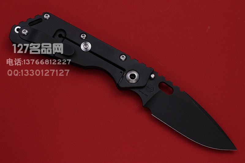 美国挺进者Strider SMF 展会版 全黑钛战术版折刀