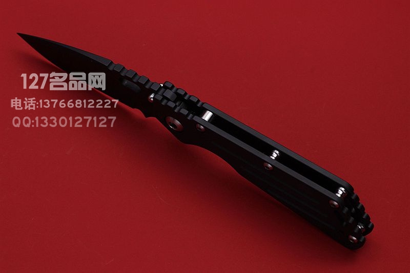 美国挺进者Strider SMF 展会版 全黑钛战术版折刀