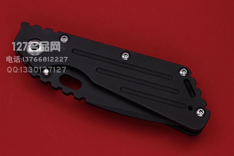 美国挺进者Strider SMF 展会版 全黑钛战术版折刀