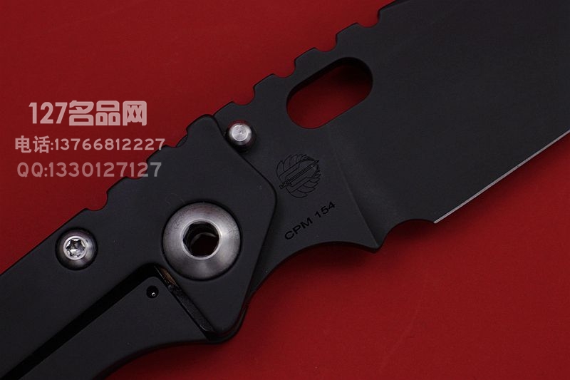 美国挺进者Strider SMF 展会版 全黑钛战术版折刀