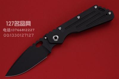 美国挺进者Strider SMF 展会版 全黑钛战术版折刀