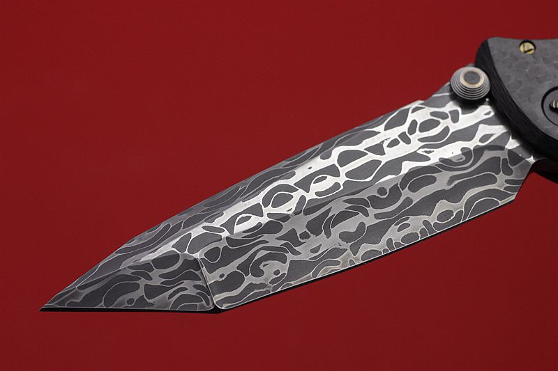 Microtech美国微技术 手工剑标 SOCOM 大马士革折刀 NYCKS展品