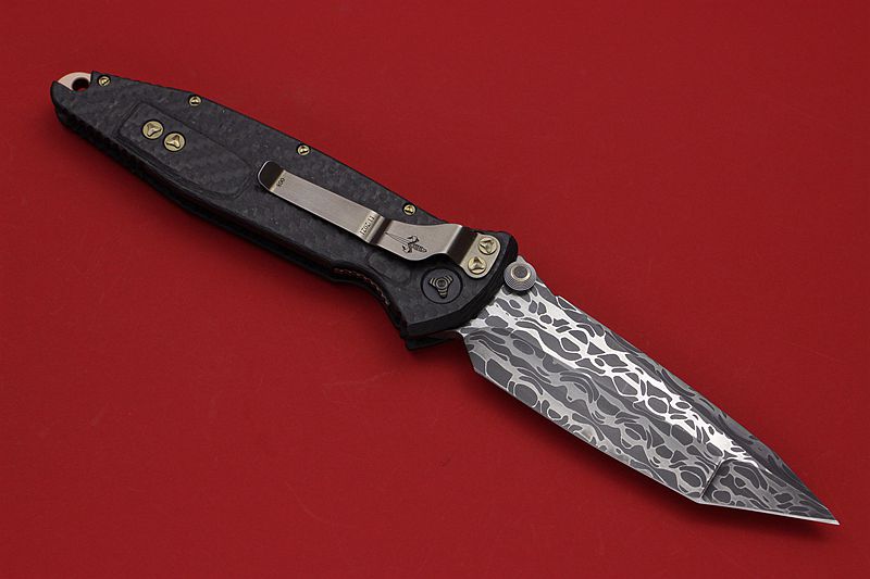 Microtech美国微技术 手工剑标 SOCOM 大马士革折刀 NYCKS展品