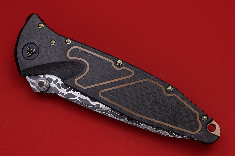 Microtech美国微技术 手工剑标 SOCOM 大马士革折刀 NYCKS展品