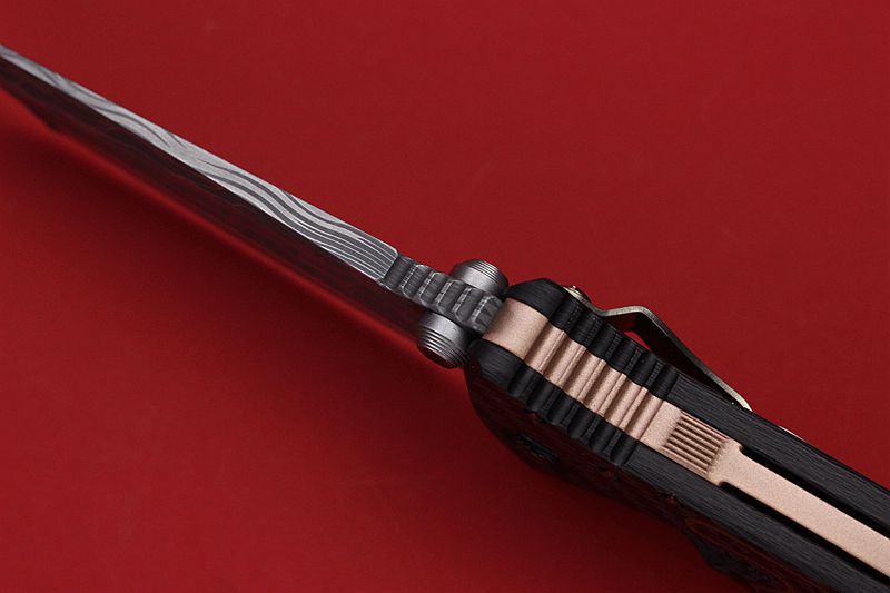 Microtech美国微技术 手工剑标 SOCOM 大马士革折刀 NYCKS展品