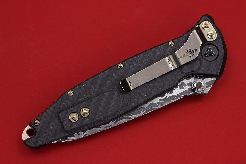 Microtech美国微技术 手工剑标 SOCOM 大马士革折刀 NYCKS展品