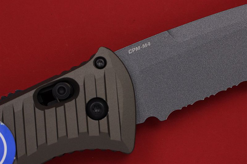 Benchmade 蝴蝶 5700SGY-1 AUTO II CPM-M4钢 战术助力快开半齿折刀