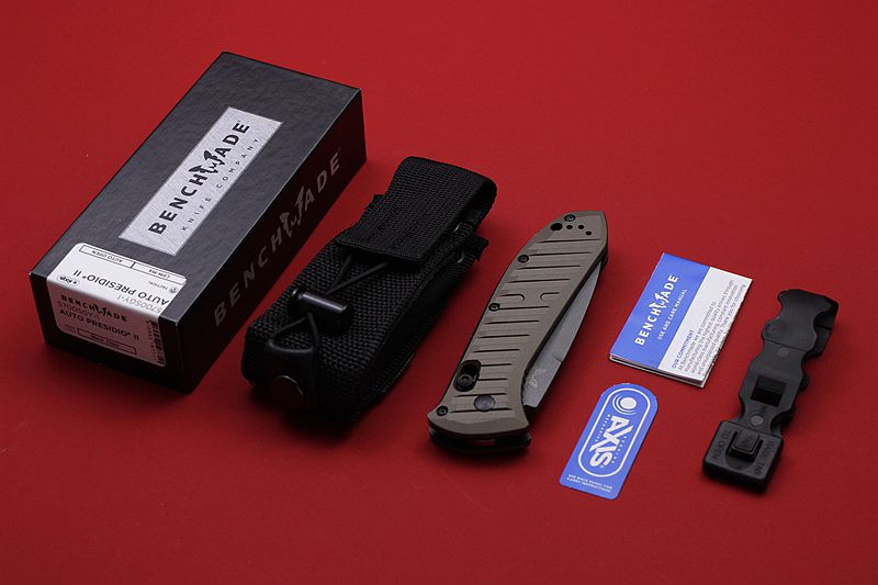 Benchmade 蝴蝶 5700SGY-1 AUTO II CPM-M4钢 战术助力快开半齿折刀