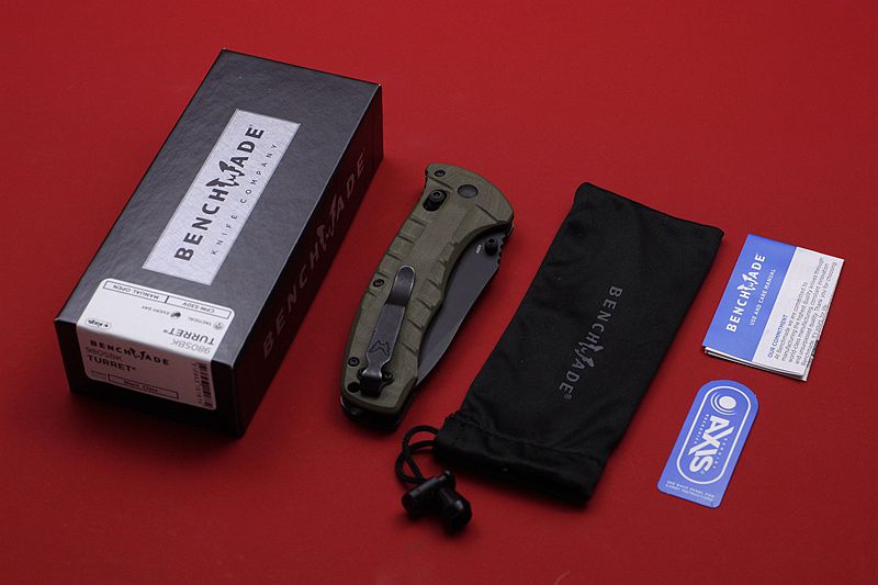 Benchmade 美国蝴蝶 980SBK CPM-S30V钢 OD色G10柄长途旅行战术半齿
